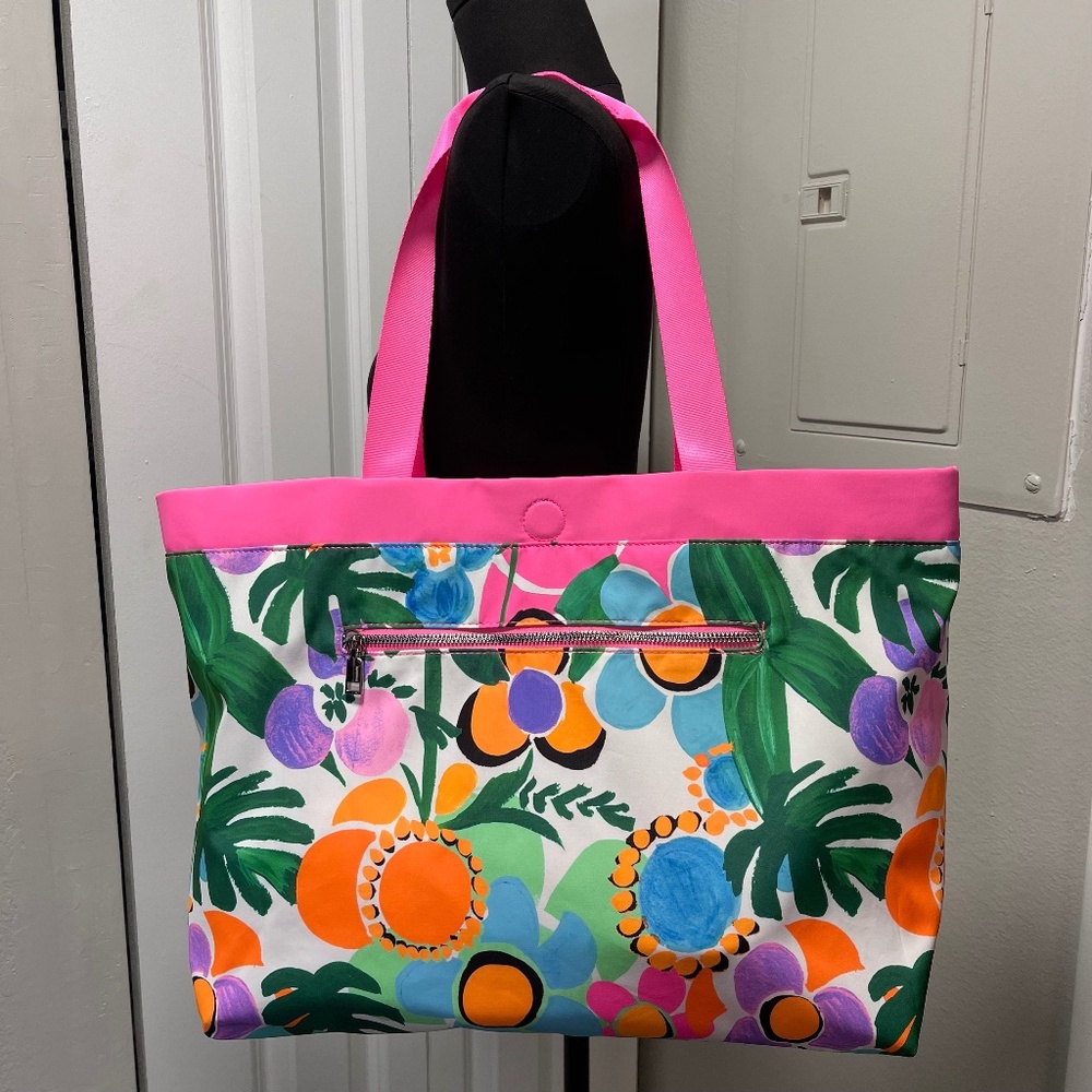 NEW I.N.C. INTERNATIONAL CONCEPTS Large Reversible Multicolor/Hot Pink Tote Bag